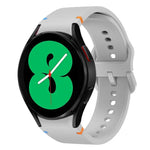 สายรัดนาฬิกาซิลิโคนดีไซน์เย็บแบน สำหรับ Sansung Galaxy Watch5 Pro 45mm, สำหรับ Samsung Galaxy Watch 4 40 / 44mm, สำหรับ Samsung Galaxy Watch 4 Classic 42 / 46mm