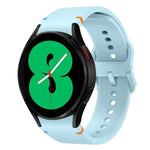 สายรัดนาฬิกาซิลิโคนดีไซน์เย็บแบน สำหรับ Sansung Galaxy Watch5 Pro 45mm, สำหรับ Samsung Galaxy Watch 4 40 / 44mm, สำหรับ Samsung Galaxy Watch 4 Classic 42 / 46mm