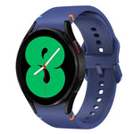 สายรัดนาฬิกาซิลิโคนดีไซน์เย็บแบน สำหรับ Sansung Galaxy Watch5 Pro 45mm, สำหรับ Samsung Galaxy Watch 4 40 / 44mm, สำหรับ Samsung Galaxy Watch 4 Classic 42 / 46mm
