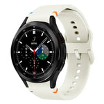 สายรัดนาฬิกาซิลิโคนดีไซน์เย็บแบน สำหรับ Sansung Galaxy Watch5 Pro 45mm, สำหรับ Samsung Galaxy Watch 4 40 / 44mm, สำหรับ Samsung Galaxy Watch 4 Classic 42 / 46mm