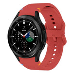 สายรัดนาฬิกาซิลิโคนดีไซน์เย็บแบน สำหรับ Sansung Galaxy Watch5 Pro 45mm, สำหรับ Samsung Galaxy Watch 4 40 / 44mm, สำหรับ Samsung Galaxy Watch 4 Classic 42 / 46mm