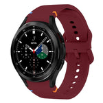 สายรัดนาฬิกาซิลิโคนดีไซน์เย็บแบน สำหรับ Sansung Galaxy Watch5 Pro 45mm, สำหรับ Samsung Galaxy Watch 4 40 / 44mm, สำหรับ Samsung Galaxy Watch 4 Classic 42 / 46mm