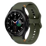 สายรัดนาฬิกาซิลิโคนดีไซน์เย็บแบน สำหรับ Sansung Galaxy Watch5 Pro 45mm, สำหรับ Samsung Galaxy Watch 4 40 / 44mm, สำหรับ Samsung Galaxy Watch 4 Classic 42 / 46mm