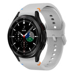 สายรัดนาฬิกาซิลิโคนดีไซน์เย็บแบน สำหรับ Sansung Galaxy Watch5 Pro 45mm, สำหรับ Samsung Galaxy Watch 4 40 / 44mm, สำหรับ Samsung Galaxy Watch 4 Classic 42 / 46mm