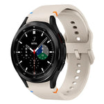 สายรัดนาฬิกาซิลิโคนดีไซน์เย็บแบน สำหรับ Sansung Galaxy Watch5 Pro 45mm, สำหรับ Samsung Galaxy Watch 4 40 / 44mm, สำหรับ Samsung Galaxy Watch 4 Classic 42 / 46mm