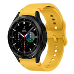 สายรัดนาฬิกาซิลิโคนดีไซน์เย็บแบน สำหรับ Sansung Galaxy Watch5 Pro 45mm, สำหรับ Samsung Galaxy Watch 4 40 / 44mm, สำหรับ Samsung Galaxy Watch 4 Classic 42 / 46mm