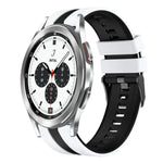 สายซิลิโคนกีฬา 2 สี 20 มม. สำหรับ Samsung Galaxy Watch 4 Classic 42 มม., สำหรับ Samsung Galaxy Watch Active 2 44 มม., สำหรับ Samsung Galaxy Watch Active 2 40 มม.