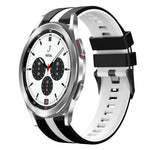 สายซิลิโคนกีฬา 2 สี 20 มม. สำหรับ Samsung Galaxy Watch 4 Classic 42 มม., สำหรับ Samsung Galaxy Watch Active 2 44 มม., สำหรับ Samsung Galaxy Watch Active 2 40 มม.