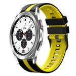 สายซิลิโคนกีฬา 2 สี 20 มม. สำหรับ Samsung Galaxy Watch 4 Classic 42 มม., สำหรับ Samsung Galaxy Watch Active 2 44 มม., สำหรับ Samsung Galaxy Watch Active 2 40 มม.