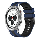 สายซิลิโคนกีฬา 2 สี 20 มม. สำหรับ Samsung Galaxy Watch 4 Classic 42 มม., สำหรับ Samsung Galaxy Watch Active 2 44 มม., สำหรับ Samsung Galaxy Watch Active 2 40 มม.