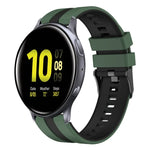 สายซิลิโคนกีฬา 2 สี 20 มม. สำหรับ Samsung Galaxy Watch 4 Classic 42 มม., สำหรับ Samsung Galaxy Watch Active 2 44 มม., สำหรับ Samsung Galaxy Watch Active 2 40 มม.
