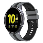 สายซิลิโคนกีฬา 2 สี 20 มม. สำหรับ Samsung Galaxy Watch 4 Classic 42 มม., สำหรับ Samsung Galaxy Watch Active 2 44 มม., สำหรับ Samsung Galaxy Watch Active 2 40 มม.