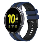 สายซิลิโคนกีฬา 2 สี 20 มม. สำหรับ Samsung Galaxy Watch 4 Classic 42 มม., สำหรับ Samsung Galaxy Watch Active 2 44 มม., สำหรับ Samsung Galaxy Watch Active 2 40 มม.