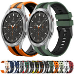 สายซิลิโคนกีฬา 2 สี 20 มม. สำหรับ Samsung Galaxy Watch 4 Classic 42 มม., สำหรับ Samsung Galaxy Watch Active 2 44 มม., สำหรับ Samsung Galaxy Watch Active 2 40 มม.