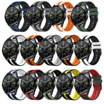 สายซิลิโคนกีฬา 2 สี 20 มม. สำหรับ Samsung Galaxy Watch 4 Classic 42 มม., สำหรับ Samsung Galaxy Watch Active 2 44 มม., สำหรับ Samsung Galaxy Watch Active 2 40 มม.