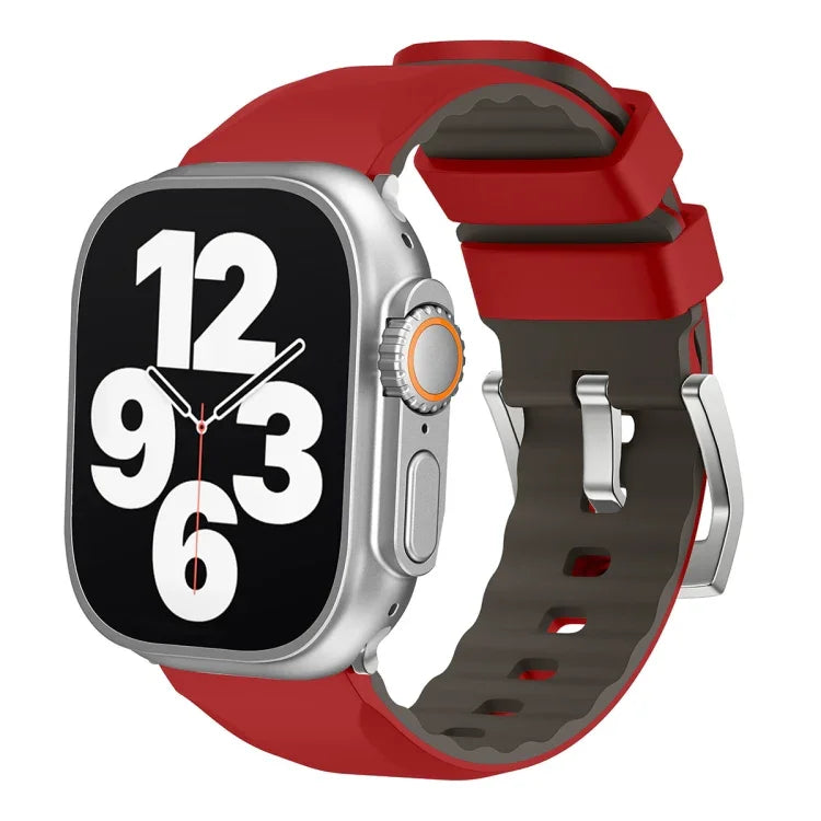 สายซิลิโคนสองสี สำหรับ Apple Watch Series 4 ขนาด 44 มม., สำหรับ Apple Watch Series 4 ขนาด 40 มม.