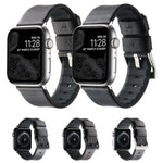 Genuine Leather Hybrid Silicone Watch Band, For Apple Watch Series 10 46mm, For Apple Watch Series 10 42mm, For Apple Watch SE 2023 44mm, For Apple Watch SE 2023 40mm, For Apple Watch Ultra 2 49mm, For Apple Watch Series 9 45mm                         ...
