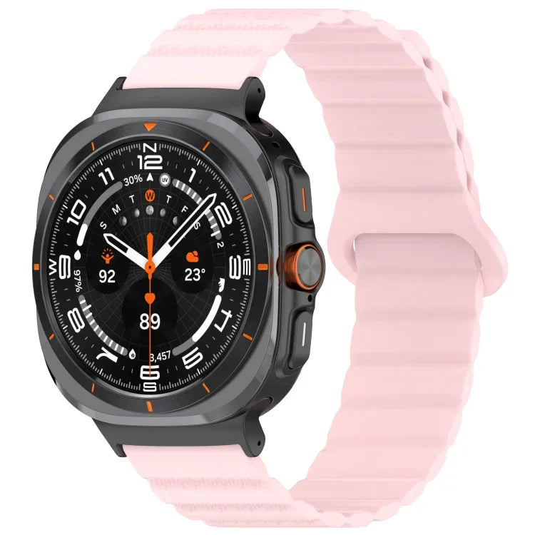 สายซิลิโคนแม่เหล็กลายจุดสองสีสำหรับ Samsung Galaxy Watch Ultra 47มม.