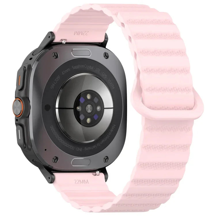 สายซิลิโคนแม่เหล็กลายจุดสองสีสำหรับ Samsung Galaxy Watch Ultra 47มม.