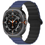 สายซิลิโคนแม่เหล็กลายจุดสองสีสำหรับ Samsung Galaxy Watch Ultra 47มม.