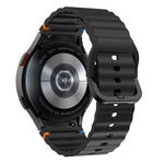 สายรัดนาฬิกาซิลิโคนลายคลื่นเย็บ สำหรับ Samsung Galaxy Watch 7 ขนาด 40 / 44 มม., สำหรับ Samsung Galaxy Watch 6 Classic, สำหรับ Samsung Galaxy Watch 6 ขนาด 40 / 44 มม., สำหรับ Samsung Galaxy Watch 5 ขนาด 40 / 44 มม.