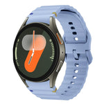สายรัดนาฬิกาซิลิโคนลายคลื่นเย็บ สำหรับ Samsung Galaxy Watch 7 ขนาด 40 / 44 มม., สำหรับ Samsung Galaxy Watch 6 Classic, สำหรับ Samsung Galaxy Watch 6 ขนาด 40 / 44 มม., สำหรับ Samsung Galaxy Watch 5 ขนาด 40 / 44 มม.
