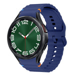 สายรัดนาฬิกาซิลิโคนลายคลื่นเย็บ สำหรับ Samsung Galaxy Watch 7 ขนาด 40 / 44 มม., สำหรับ Samsung Galaxy Watch 6 Classic, สำหรับ Samsung Galaxy Watch 6 ขนาด 40 / 44 มม., สำหรับ Samsung Galaxy Watch 5 ขนาด 40 / 44 มม.