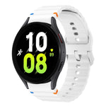 สายรัดนาฬิกาซิลิโคนลายคลื่นเย็บ สำหรับ Samsung Galaxy Watch 7 ขนาด 40 / 44 มม., สำหรับ Samsung Galaxy Watch 6 Classic, สำหรับ Samsung Galaxy Watch 6 ขนาด 40 / 44 มม., สำหรับ Samsung Galaxy Watch 5 ขนาด 40 / 44 มม.