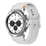 Wave Pattern Stitched Silicone Watch Band, For Samsung Galaxy Watch 5 Pro, For Samsung Galaxy Watch 4 40 / 44mm, For Samsung Galaxy Watch 4 Classic 42 / 46mm, For Samsung Galaxy Watch3 41mm