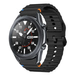 Wave Pattern Stitched Silicone Watch Band, For Samsung Galaxy Watch 5 Pro, For Samsung Galaxy Watch 4 40 / 44mm, For Samsung Galaxy Watch 4 Classic 42 / 46mm, For Samsung Galaxy Watch3 41mm