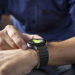 สายรัดนาฬิกาซิลิโคนลายคลื่นเย็บ สำหรับ Samsung Galaxy Watch 7 ขนาด 40 / 44 มม., สำหรับ Samsung Galaxy Watch 6 Classic, สำหรับ Samsung Galaxy Watch 6 ขนาด 40 / 44 มม., สำหรับ Samsung Galaxy Watch 5 ขนาด 40 / 44 มม.