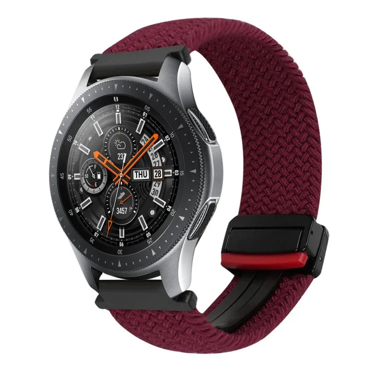 สายรัดนาฬิกาถักพร้อมหัวเข็มขัดแม่เหล็ก 22มม. สำหรับ Samsung Galaxy Gear S3 Classic, สำหรับ Samsung Galaxy Watch 46มม.