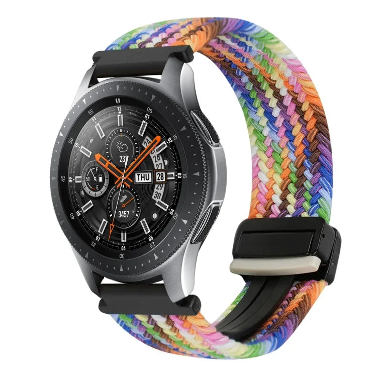 สายรัดนาฬิกาถักพร้อมหัวเข็มขัดแม่เหล็ก 22มม. สำหรับ Samsung Galaxy Gear S3 Classic, สำหรับ Samsung Galaxy Watch 46มม.