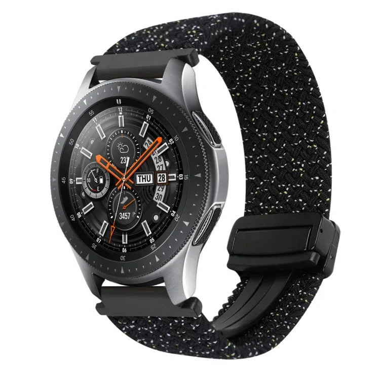 สายรัดนาฬิกาถักพร้อมหัวเข็มขัดแม่เหล็ก 22มม. สำหรับ Samsung Galaxy Gear S3 Classic, สำหรับ Samsung Galaxy Watch 46มม.