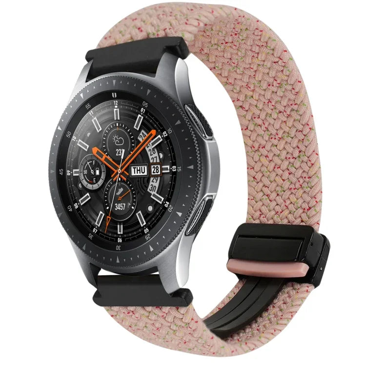 สายรัดนาฬิกาถักพร้อมหัวเข็มขัดแม่เหล็ก 22มม. สำหรับ Samsung Galaxy Gear S3 Classic, สำหรับ Samsung Galaxy Watch 46มม.