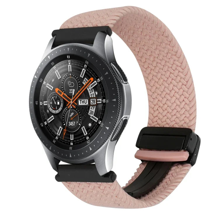 สายรัดนาฬิกาถักพร้อมหัวเข็มขัดแม่เหล็ก 22มม. สำหรับ Samsung Galaxy Gear S3 Classic, สำหรับ Samsung Galaxy Watch 46มม.
