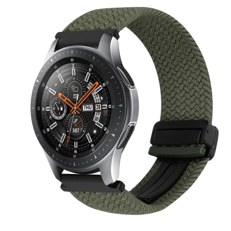สายรัดนาฬิกาถักพร้อมหัวเข็มขัดแม่เหล็ก 22มม. สำหรับ Samsung Galaxy Gear S3 Classic, สำหรับ Samsung Galaxy Watch 46มม.