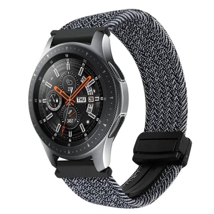 สายรัดนาฬิกาถักพร้อมหัวเข็มขัดแม่เหล็ก 22มม. สำหรับ Samsung Galaxy Gear S3 Classic, สำหรับ Samsung Galaxy Watch 46มม.