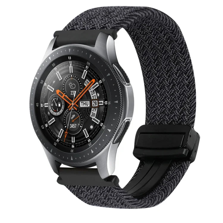 สายรัดนาฬิกาถักพร้อมหัวเข็มขัดแม่เหล็ก 22มม. สำหรับ Samsung Galaxy Gear S3 Classic, สำหรับ Samsung Galaxy Watch 46มม.