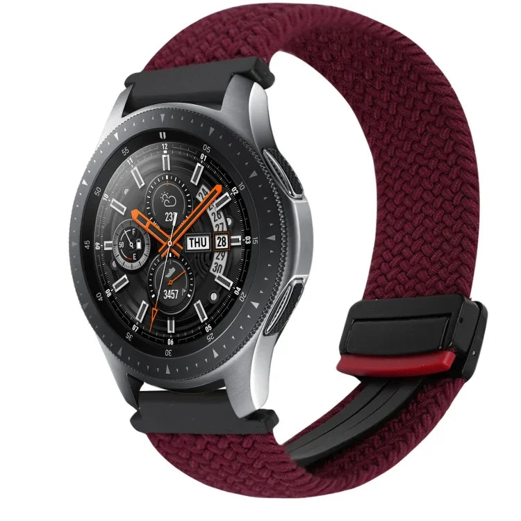 สายรัดนาฬิกาถักพร้อมหัวเข็มขัดแม่เหล็ก 22มม. สำหรับ Samsung Galaxy Gear S3 Classic, สำหรับ Samsung Galaxy Watch 46มม.