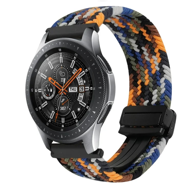 สายรัดนาฬิกาถักพร้อมหัวเข็มขัดแม่เหล็ก 22มม. สำหรับ Samsung Galaxy Gear S3 Classic, สำหรับ Samsung Galaxy Watch 46มม.