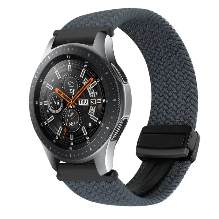 สายรัดนาฬิกาถักพร้อมหัวเข็มขัดแม่เหล็ก 22มม. สำหรับ Samsung Galaxy Gear S3 Classic, สำหรับ Samsung Galaxy Watch 46มม.