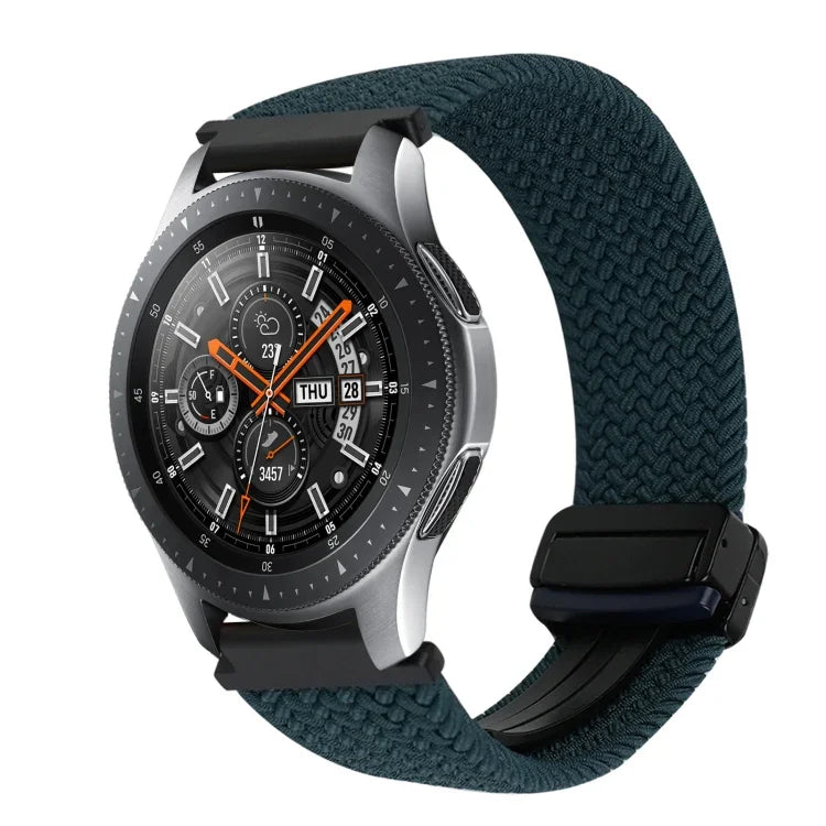สายรัดนาฬิกาถักพร้อมหัวเข็มขัดแม่เหล็ก 22มม. สำหรับ Samsung Galaxy Gear S3 Classic, สำหรับ Samsung Galaxy Watch 46มม.