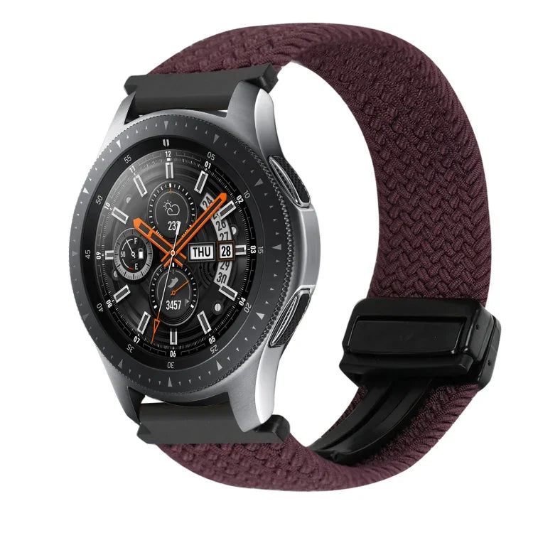 สายรัดนาฬิกาถักพร้อมหัวเข็มขัดแม่เหล็ก 22มม. สำหรับ Samsung Galaxy Gear S3 Classic, สำหรับ Samsung Galaxy Watch 46มม.