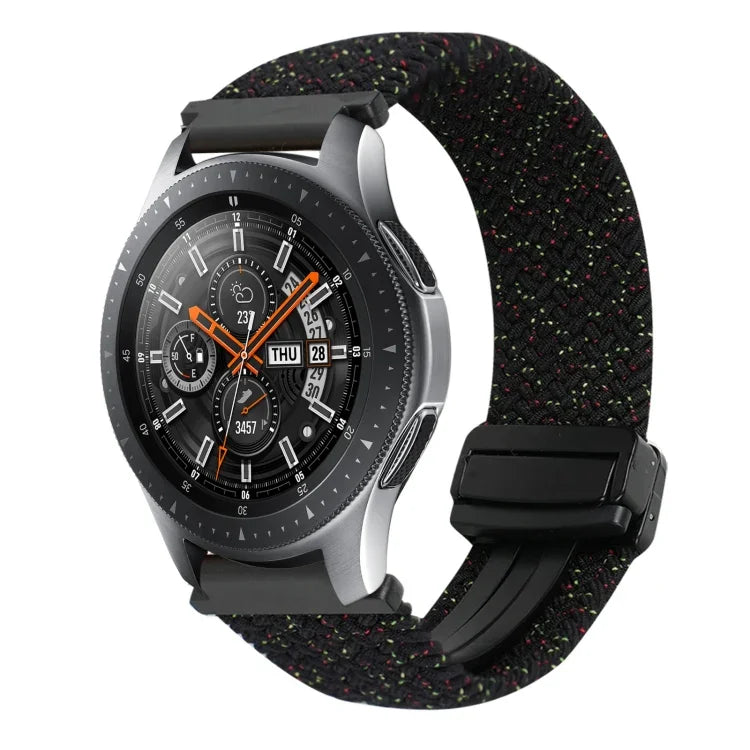 สายรัดนาฬิกาถักพร้อมหัวเข็มขัดแม่เหล็ก 22มม. สำหรับ Samsung Galaxy Gear S3 Classic, สำหรับ Samsung Galaxy Watch 46มม.