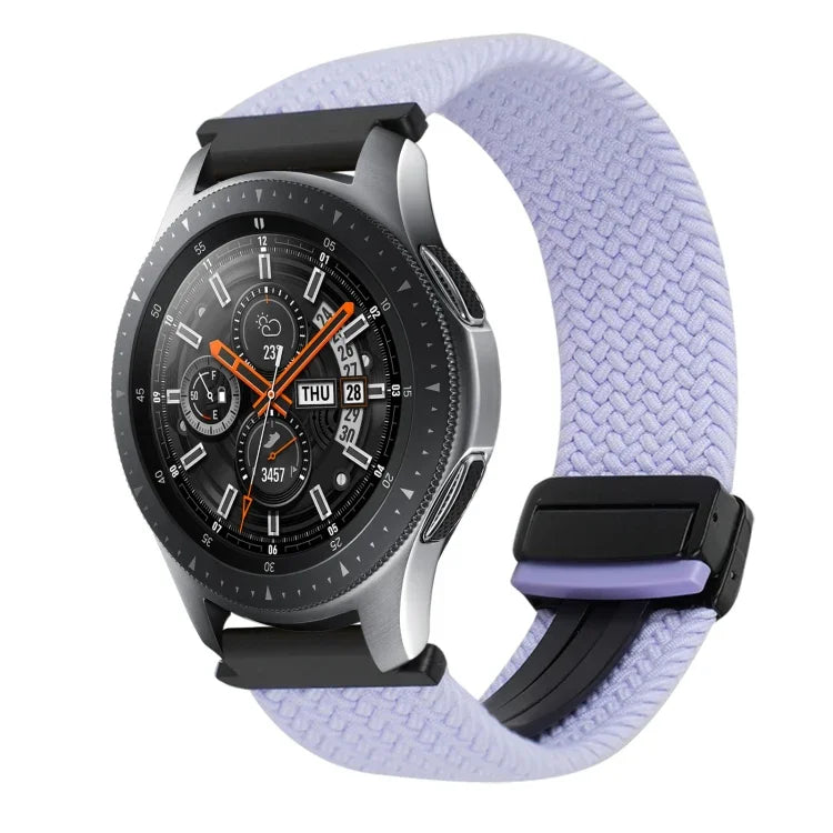 สายรัดนาฬิกาถักพร้อมหัวเข็มขัดแม่เหล็ก 22มม. สำหรับ Samsung Galaxy Gear S3 Classic, สำหรับ Samsung Galaxy Watch 46มม.
