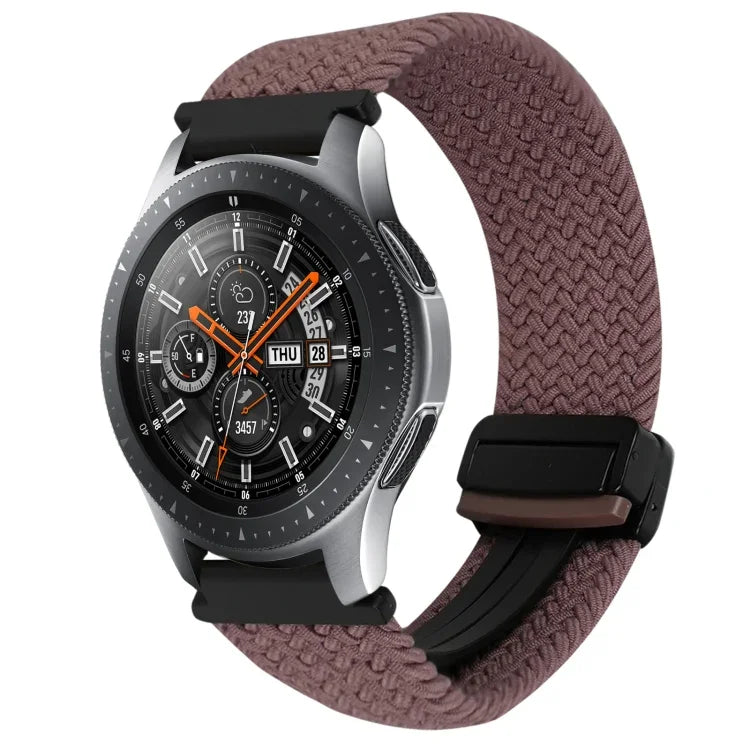 สายรัดนาฬิกาถักพร้อมหัวเข็มขัดแม่เหล็ก 22มม. สำหรับ Samsung Galaxy Gear S3 Classic, สำหรับ Samsung Galaxy Watch 46มม.