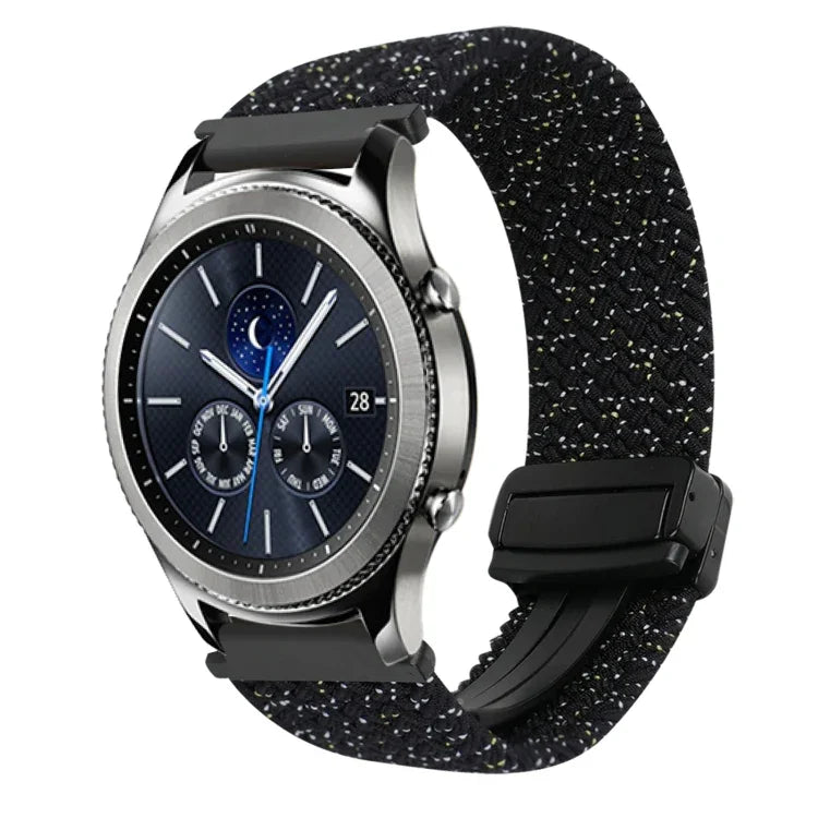 สายรัดนาฬิกาถักพร้อมหัวเข็มขัดแม่เหล็ก 22มม. สำหรับ Samsung Galaxy Gear S3 Classic, สำหรับ Samsung Galaxy Watch 46มม.
