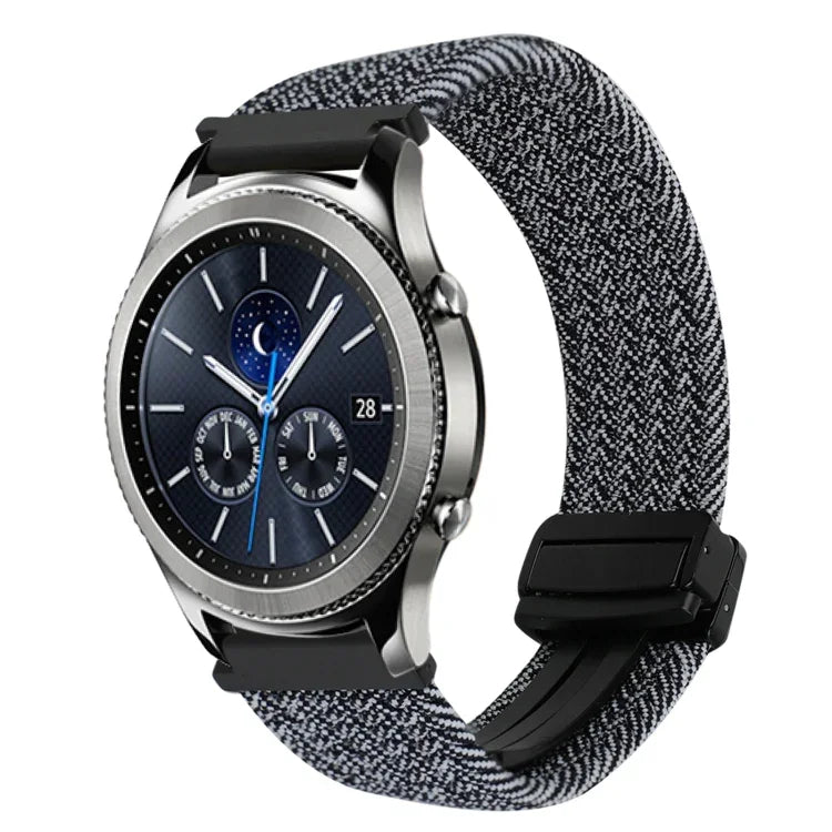 สายรัดนาฬิกาถักพร้อมหัวเข็มขัดแม่เหล็ก 22มม. สำหรับ Samsung Galaxy Gear S3 Classic, สำหรับ Samsung Galaxy Watch 46มม.