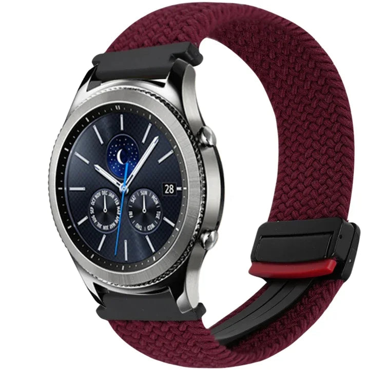 สายรัดนาฬิกาถักพร้อมหัวเข็มขัดแม่เหล็ก 22มม. สำหรับ Samsung Galaxy Gear S3 Classic, สำหรับ Samsung Galaxy Watch 46มม.